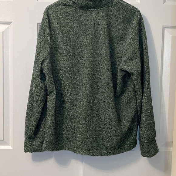Eddie Bauer Green Pullover Sweater Pockets Soft Material Size L - Picture 5 of 7